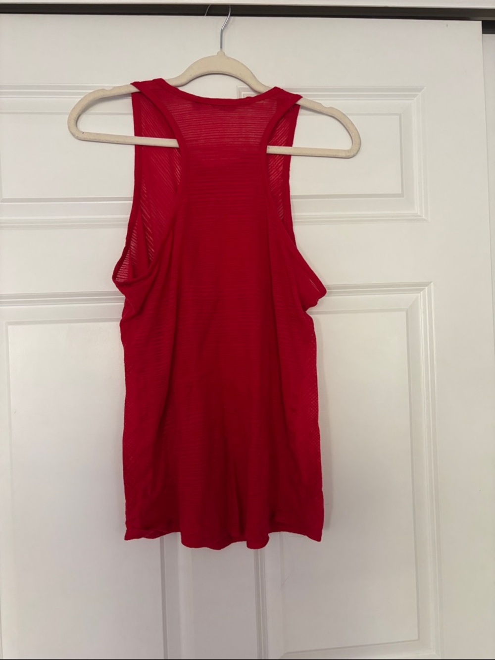 Athleta Red Mesh Racerback Tank - Picture 3 of 4